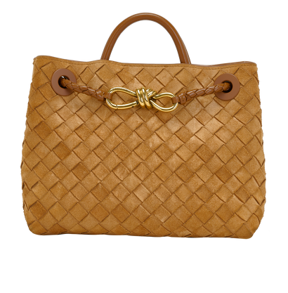 Small Andiamo, &pound;2,600, Handbags, Brown, Suede, Front view